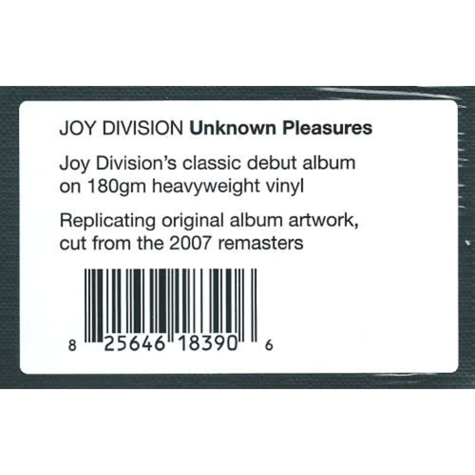 JOY DIVISION - UNKNOWN PLEASURES - REMASTERED LP