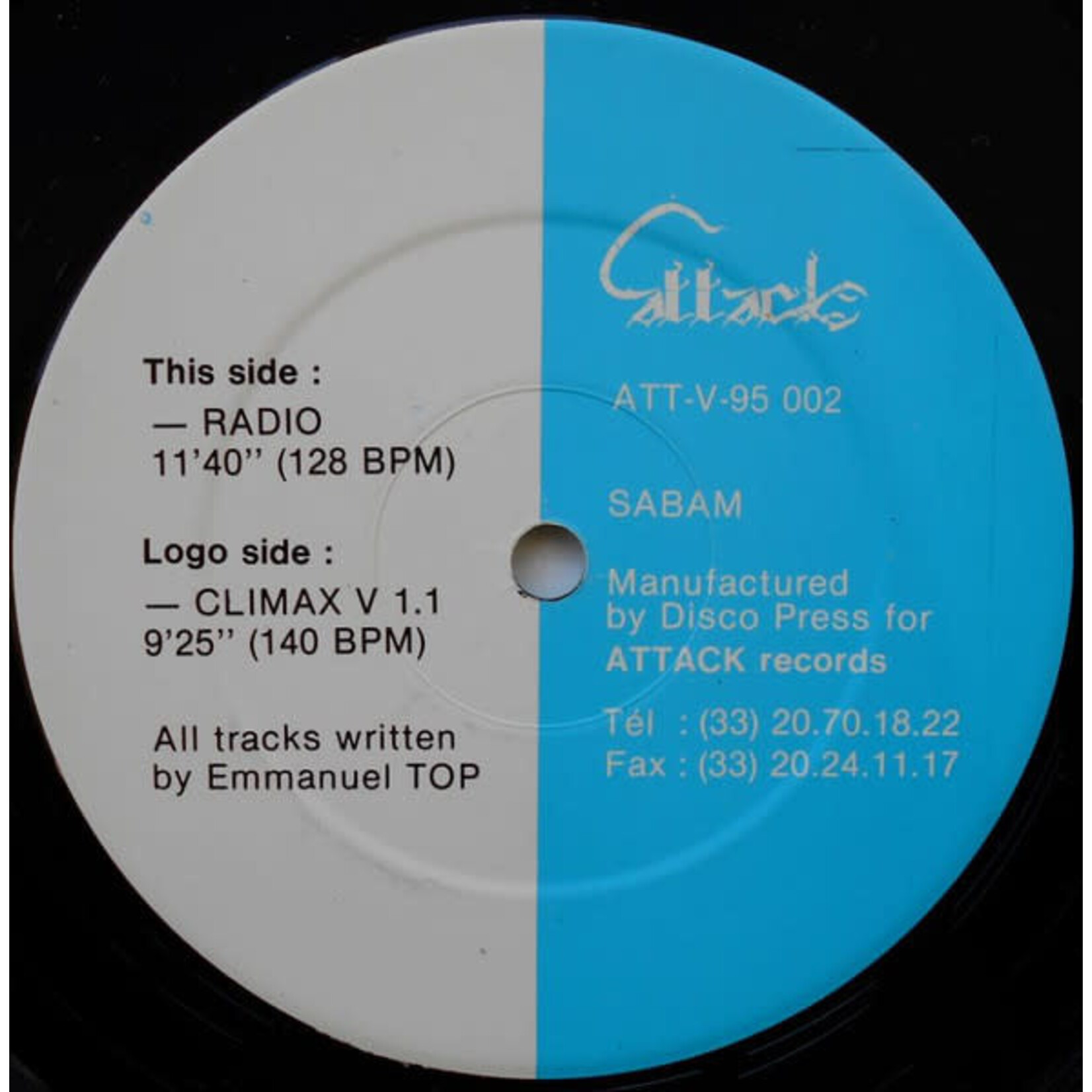 Emmanuel TOP ‎– Climax V 1.1 - '95 BELGIUM, LP
