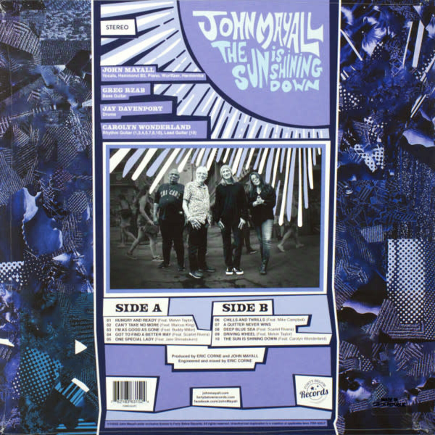 MAYALL, JOHN & THE BLUESBREAKE - SUN IS SHINING DOWN - LTD COLORED CLEAR BLUE LP