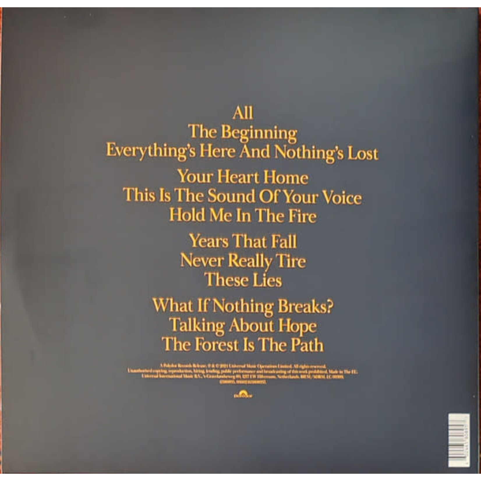 SNOW PATROL - THE FOREST IS THE PATH - 2LP