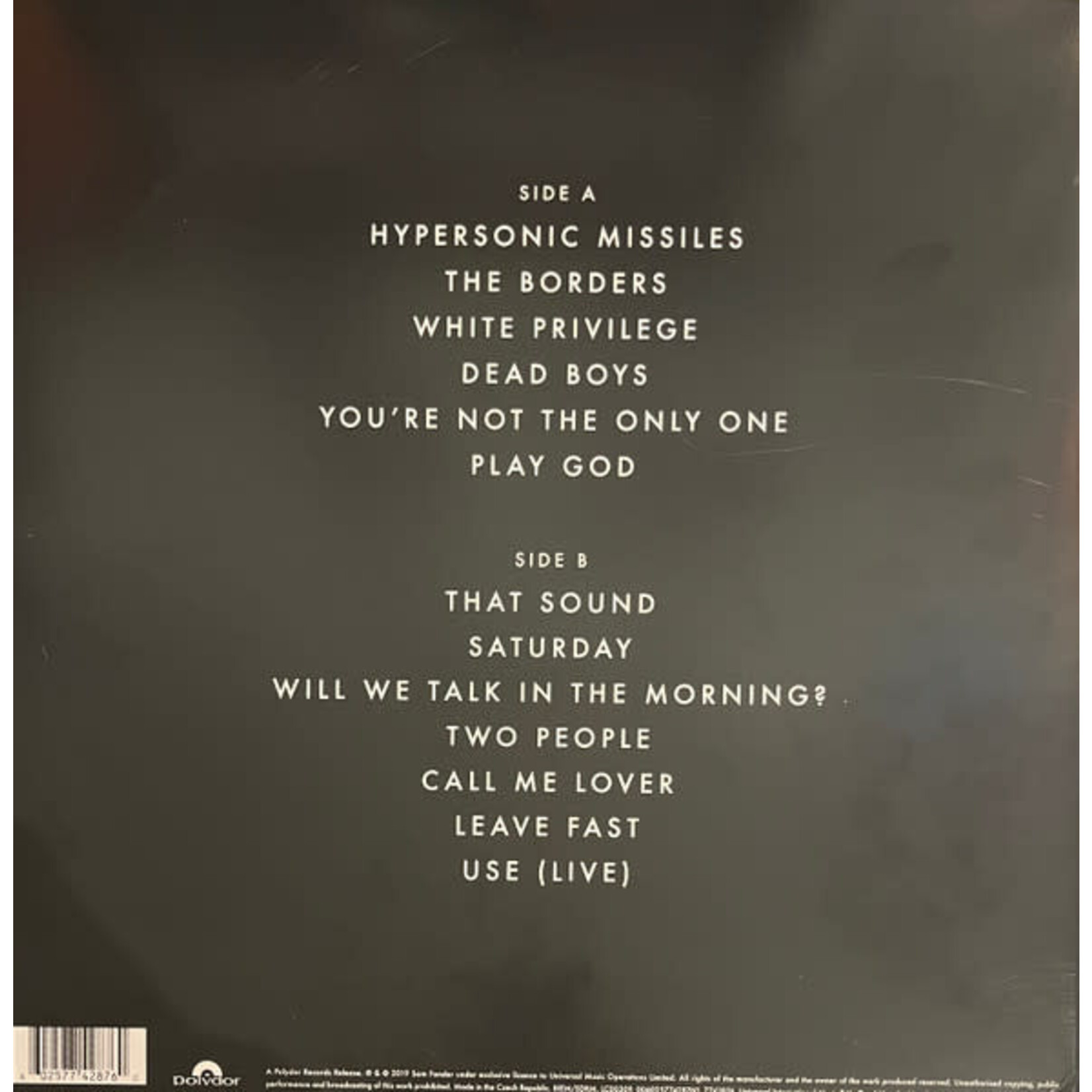SAM FENDER - HYPERSONIC MISSILES - LP