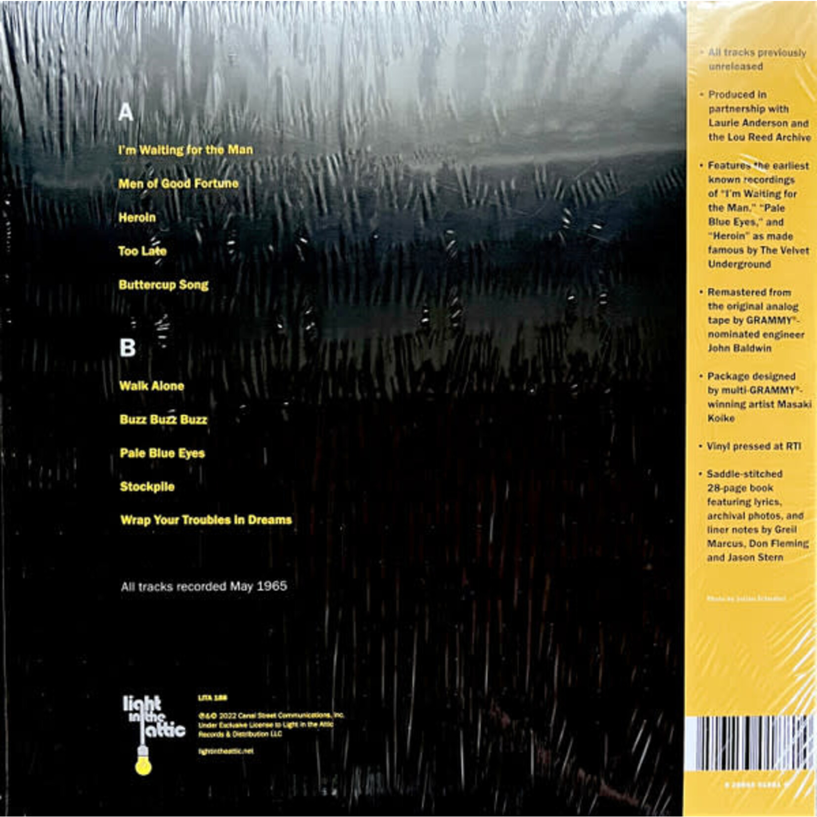 REED LOU - WORDS & MUSIC - LP