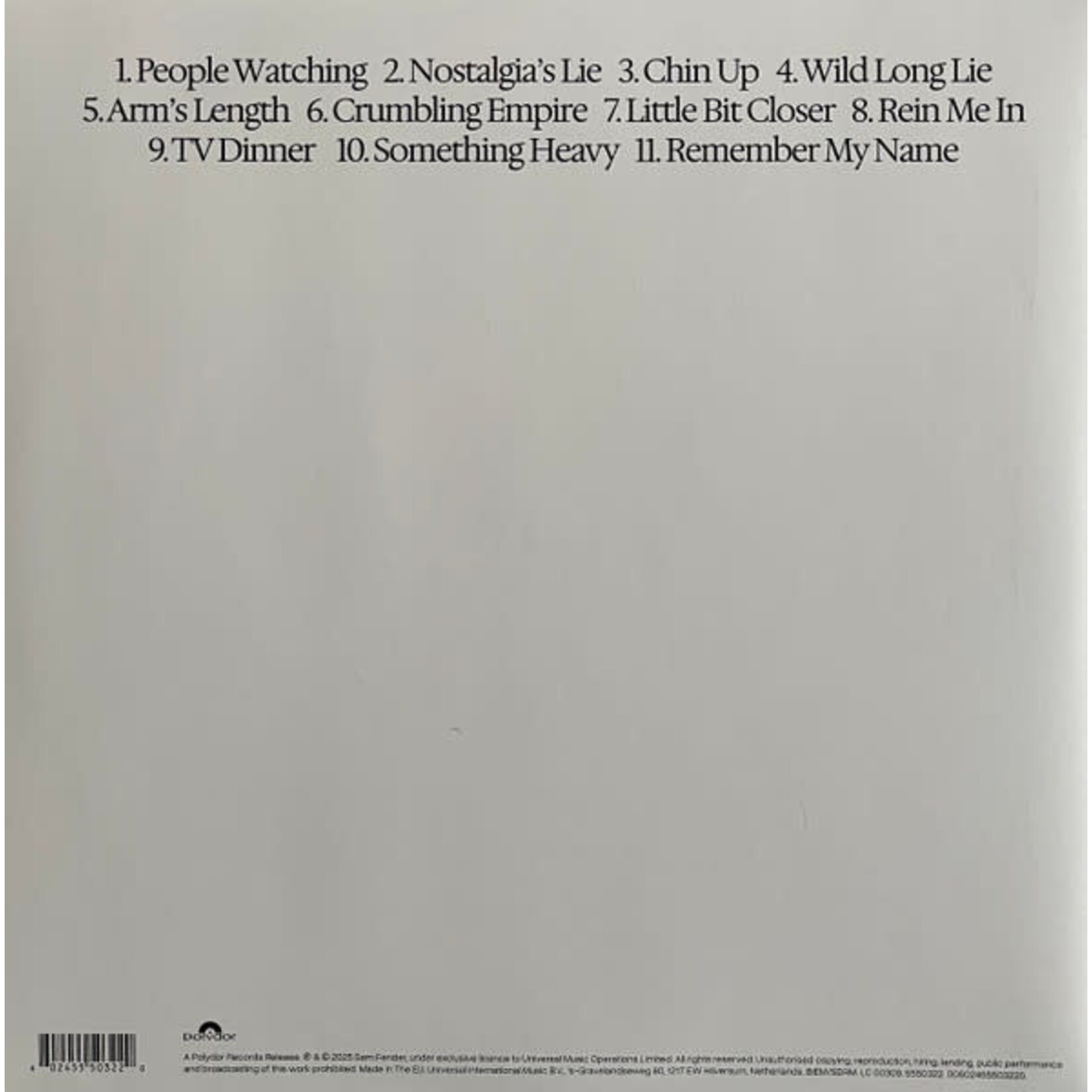 FENDER, SAM - PEOPLE WATCHING - GATEFOLD 2LP