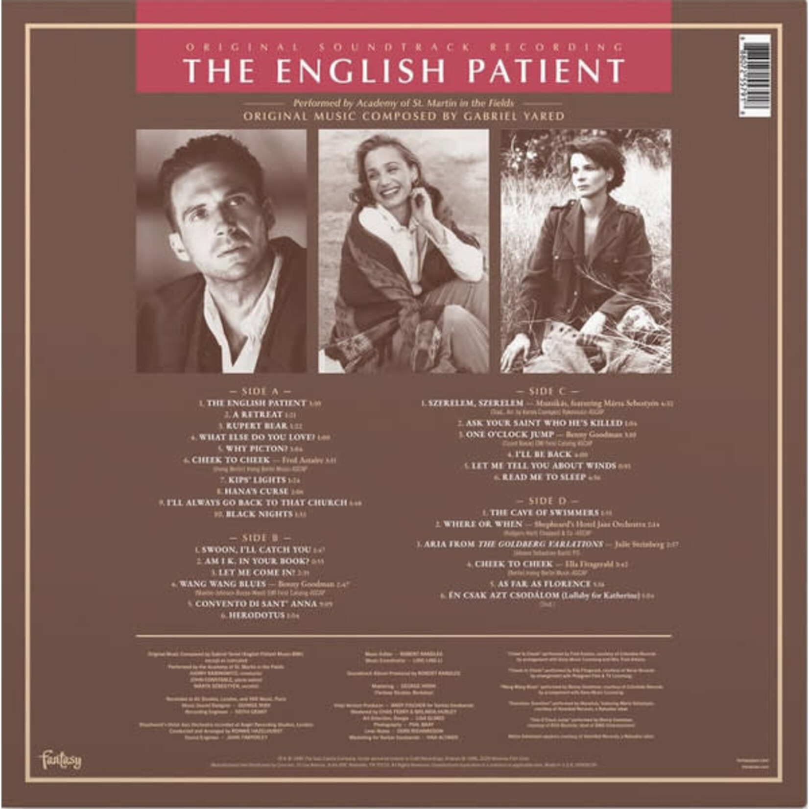 ACADEMY OF ST MARTIN IN THE FIELDS, GABRIEL YARED - THE ENGLISH PATIENT - COLORED SAHARAN SUN ORANGE GATEFOLD 2LP