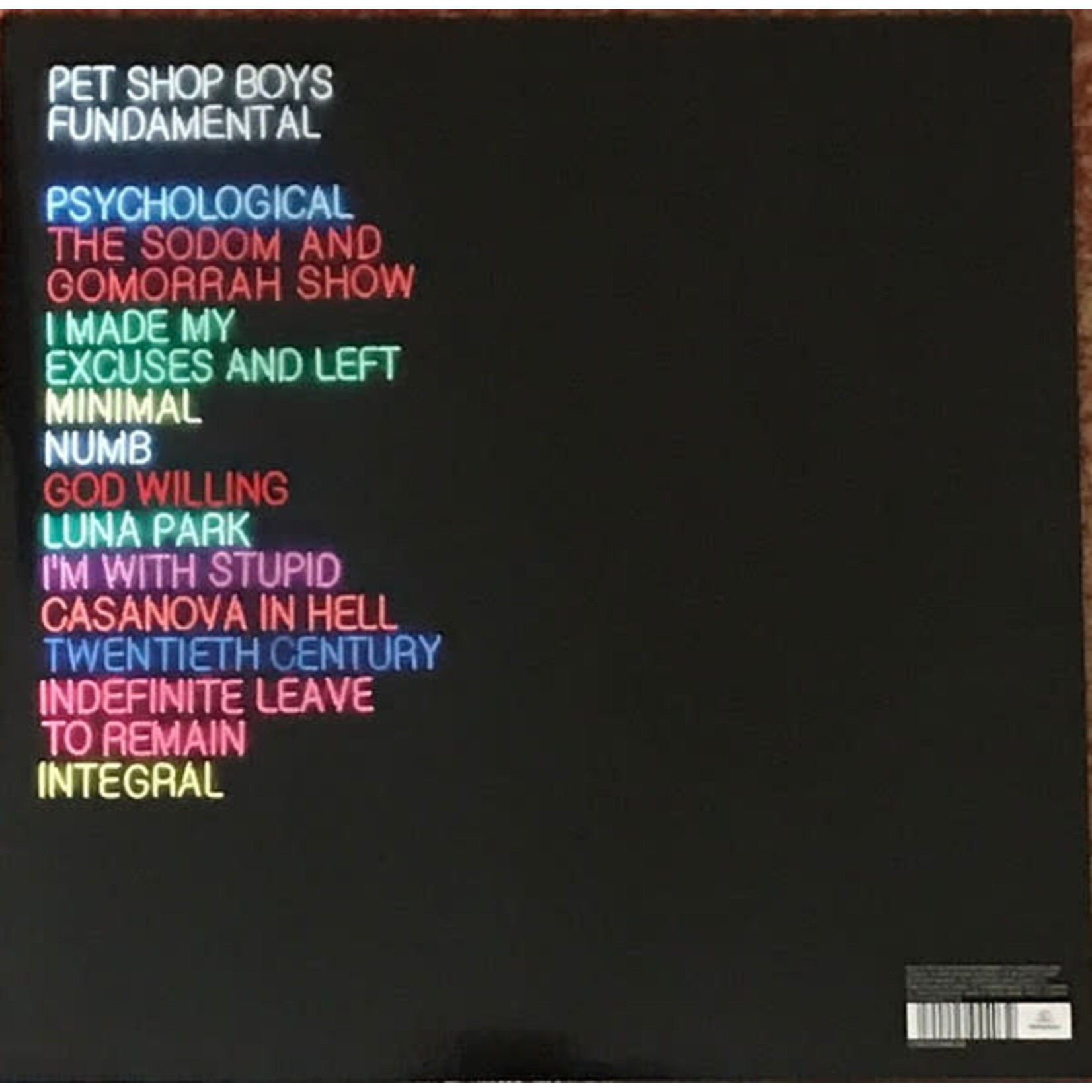 PET SHOP BOYS - FUNDAMENTAL - LP