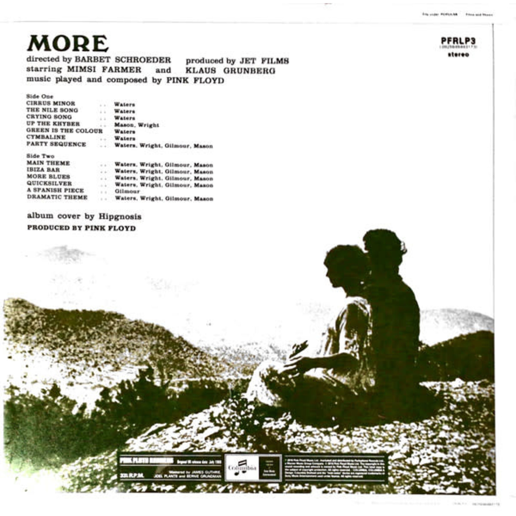 PINK FLOYD - MUSIC FROM THE FILM 'MORE' - REMASTERED REISSUE LP