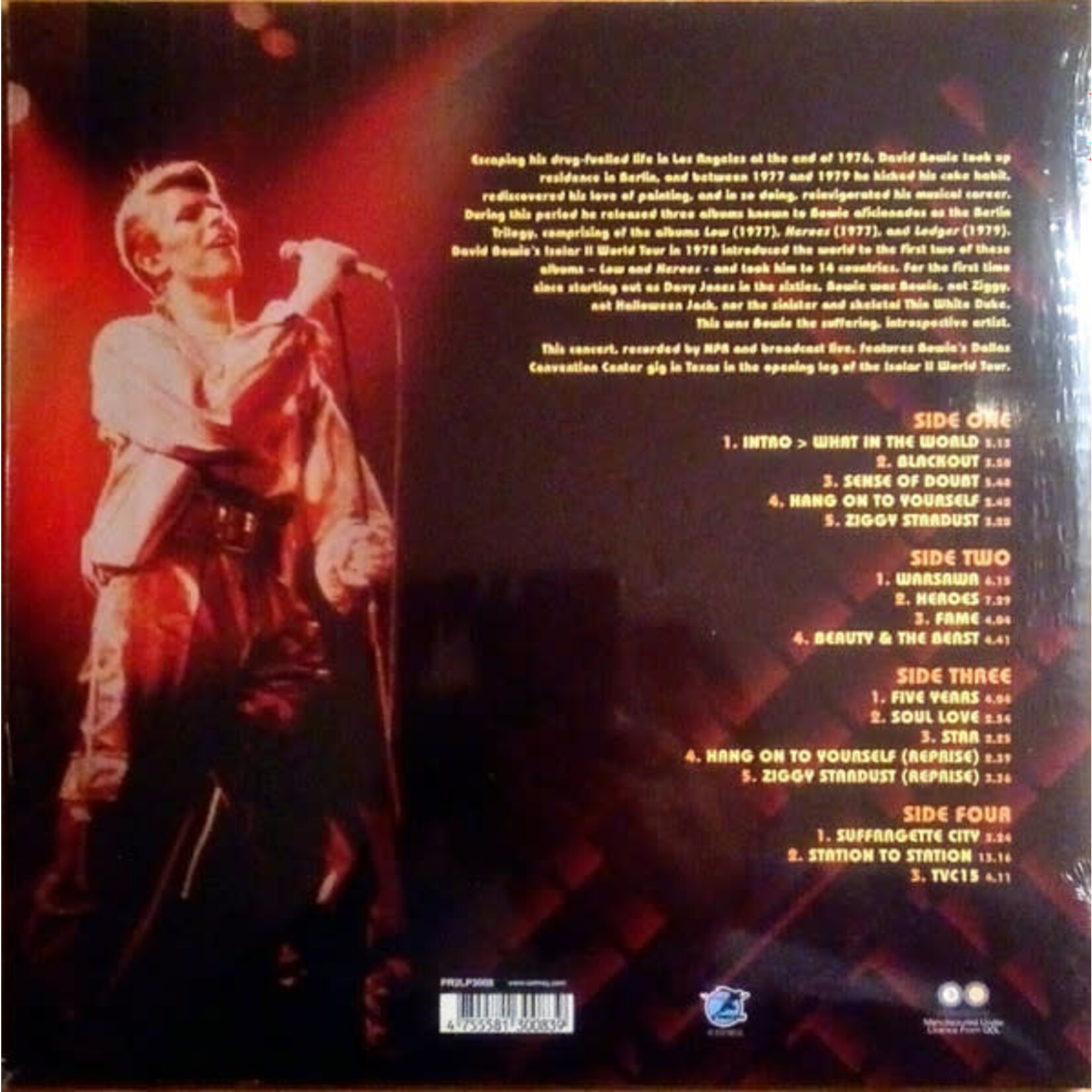 DAVID BOWIE -  DALLAS 1978 ISOLAR II WORLD TOUR (LIVE) - GATEFOLD - 2LP