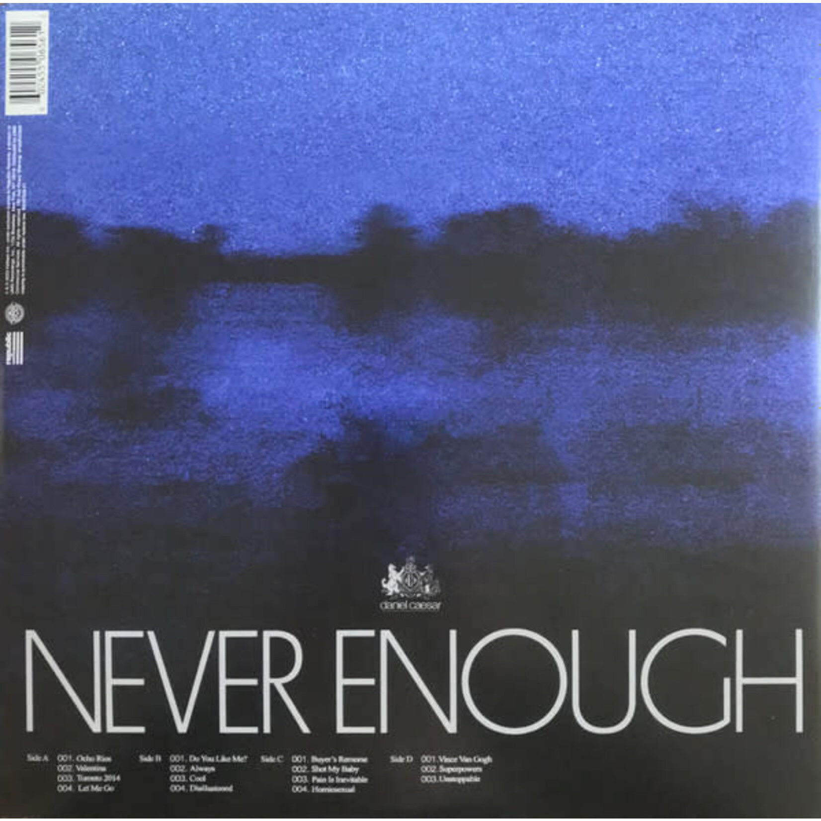 DANIEL CAESAR - NEVER ENOUGH - GATEFOLD 2LP