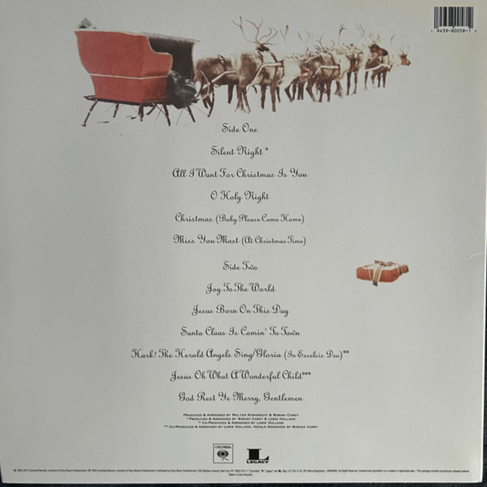 CAREY, MARIAH - MERRY CHRISTMAS - LP