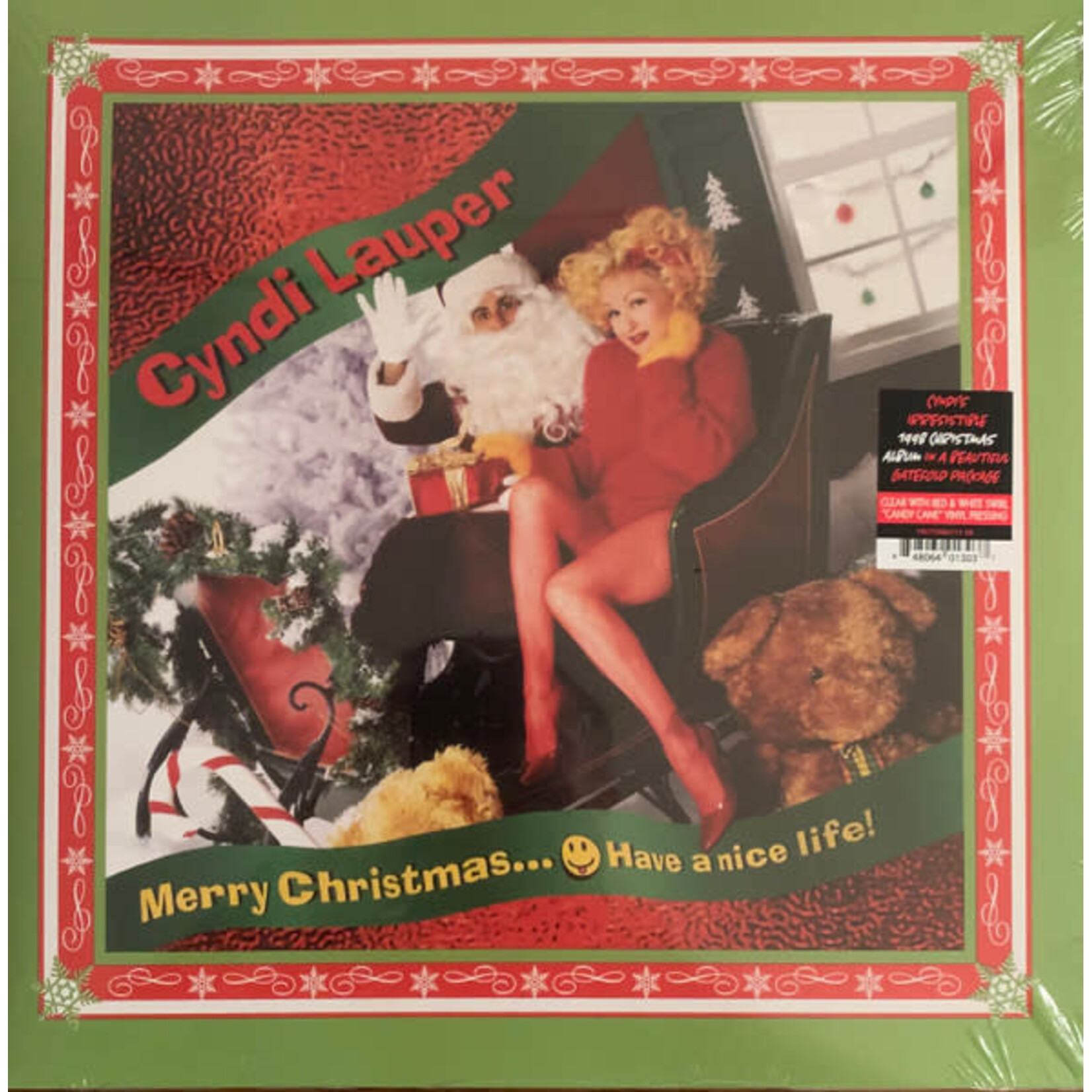LAUPER, CYNDI - MERRY CHRISTMAS...HAVE A NICE LIFE! - GATEFOLD COLORED RED & WHITE LP