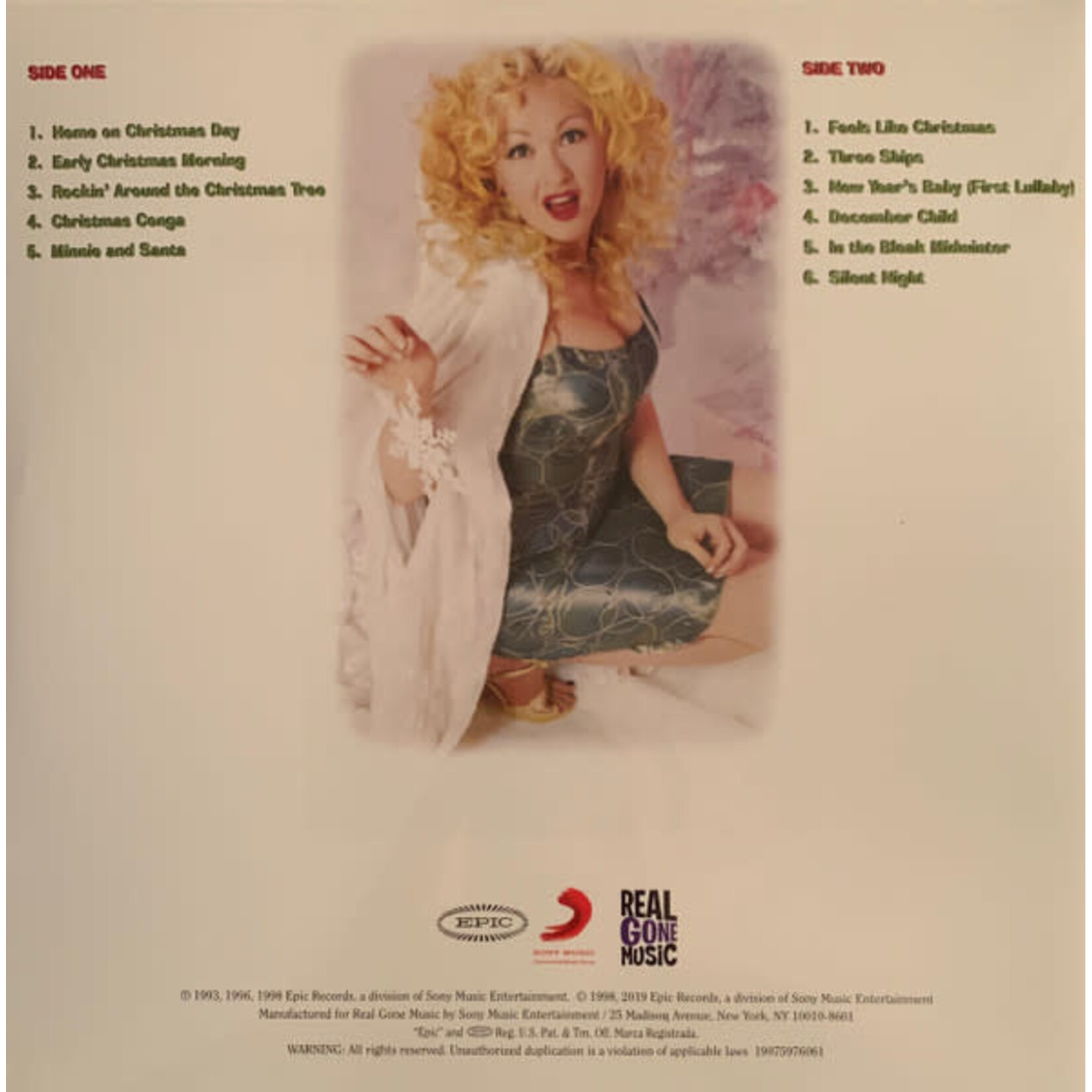 LAUPER, CYNDI - MERRY CHRISTMAS...HAVE A NICE LIFE! - GATEFOLD COLORED RED & WHITE LP