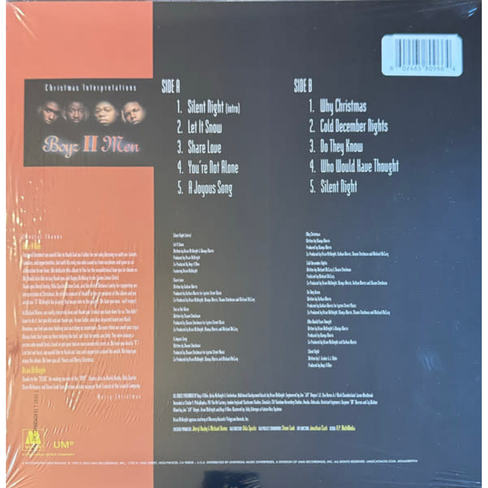 BOYZ II MEN - CHRISTMAS INTERPRETATIONS - LP