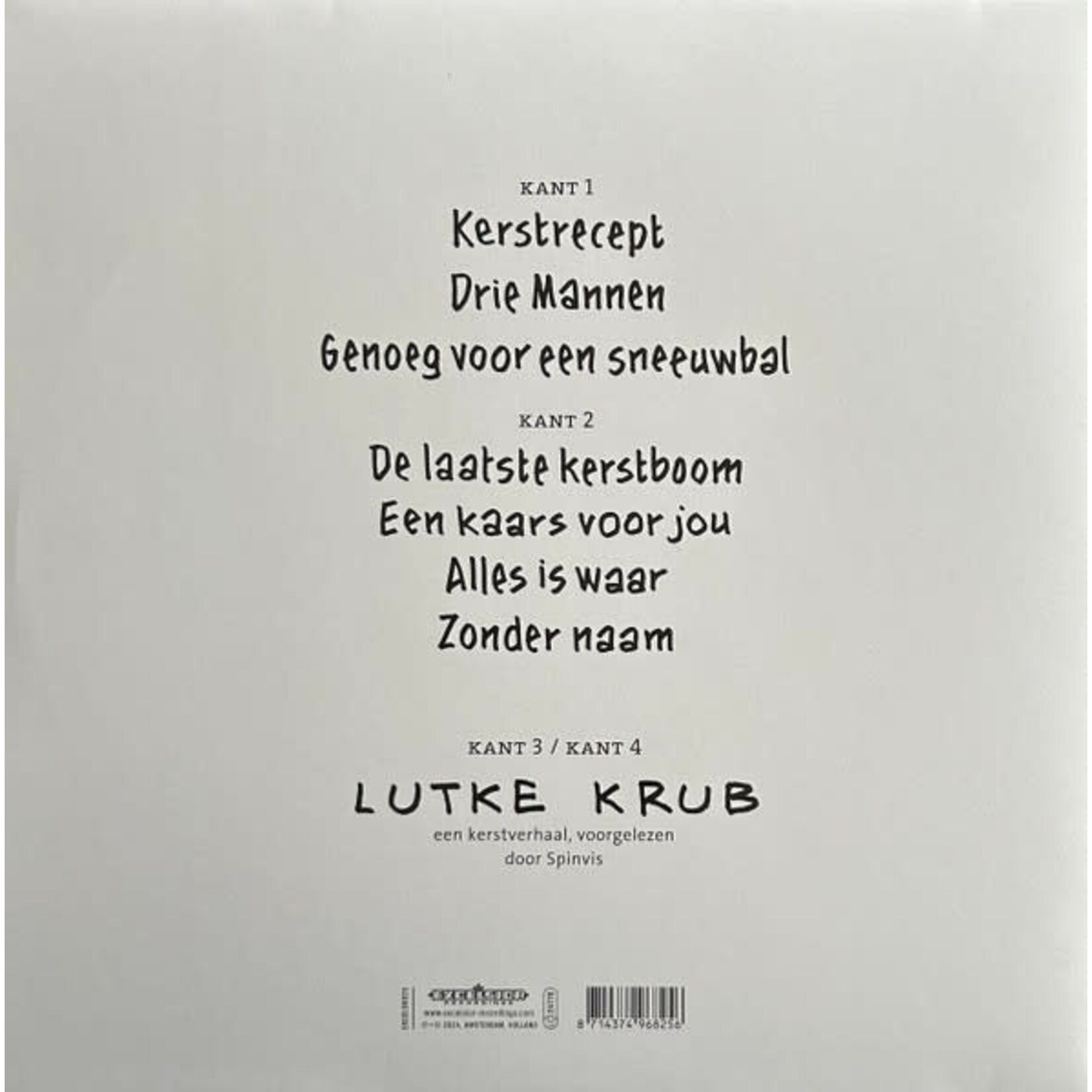 SPINVIS LUTKE KRUB EN ZEVEN KERSTLIEDJES - COLORED WHITE LP