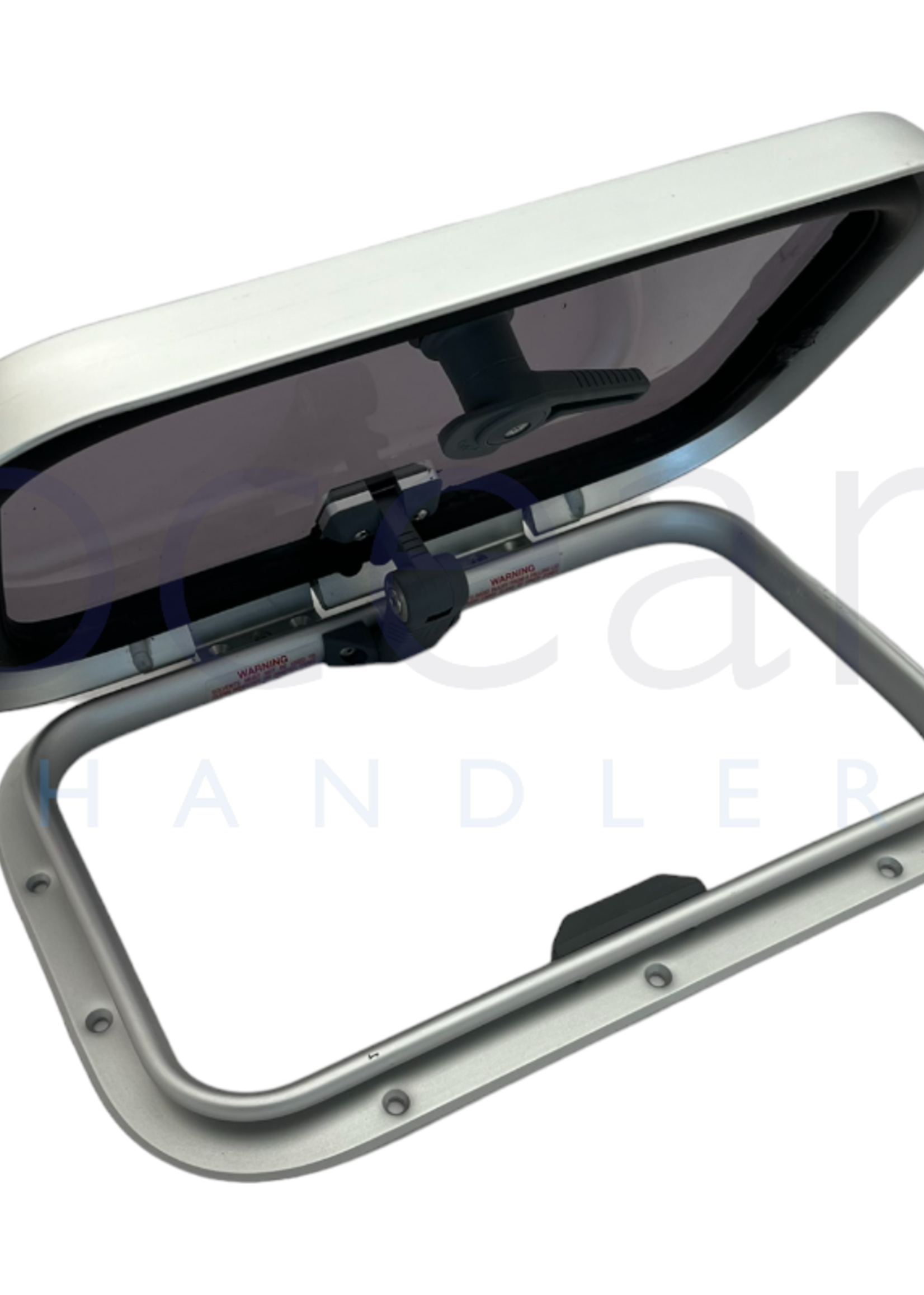 Lewmar Ocean Hatch Size 20 Grey Acrylic with Flange