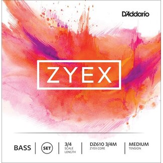 D'Addario Zyex contrabassnaren set (3/4)