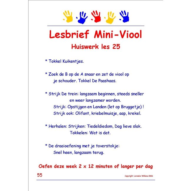 Mini-Geigenschule NL/ENG