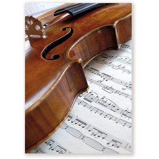 Vienna World Postcard "Violin/music notation"
