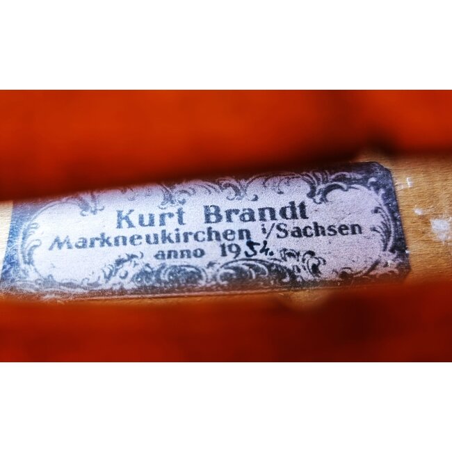 Viool labelled Kurt Brandt