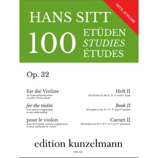 Hans Sitt 100 etuden studies Op.32 (2 volumes)