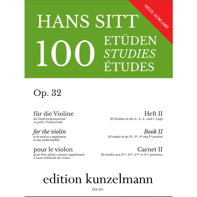 Sitt 100 etuden studies Op.32 (2 volumes)