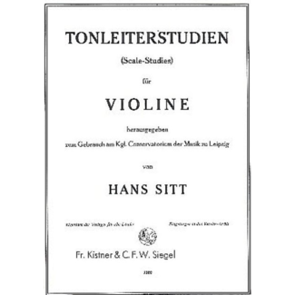 Hans Sitt Scale studies for violin