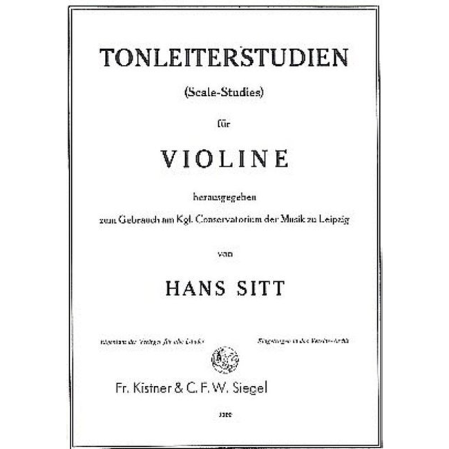 Hans Sitt scale studies for violin