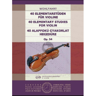Wohlfahrt 40 Etudes fur violine Op.54