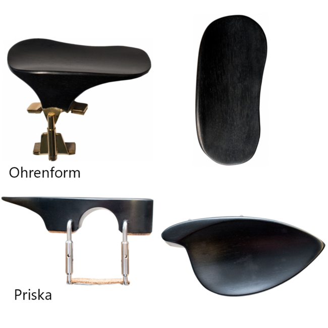 Kinnhalter für Violine und Bratsche (15") aus Massivholz