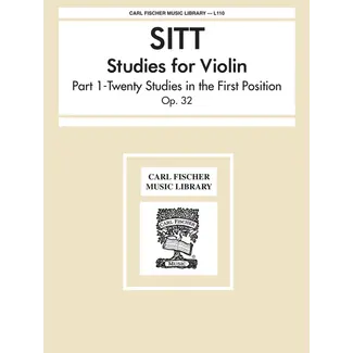 Sitt Studies for Violin:  part 1