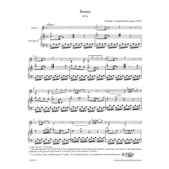 Four Sonatas's: Early Sonatas l