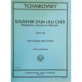 Tschaikowsky Souvenir d'un lieu cher Opus 42