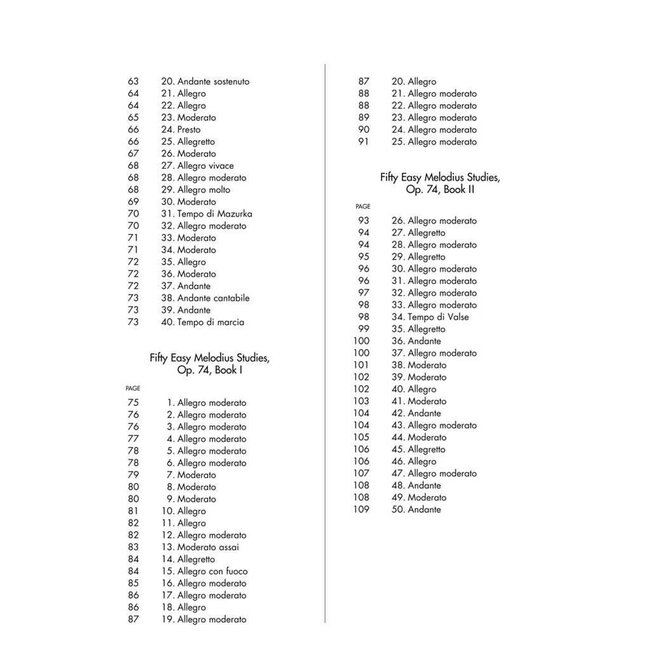 Collected easy studies for the violin Op. 45, 54, and 74