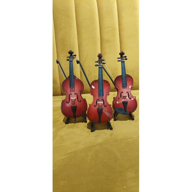 Miniatuur  viool,cello of contrabas