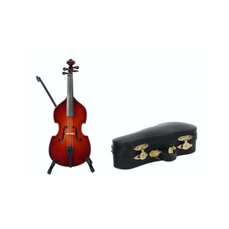 Agifty Miniatuur contrabas set 16 cm