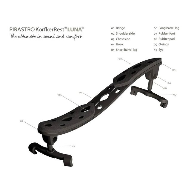 Korfker "LUNA" schoudersteun - (alt)viool