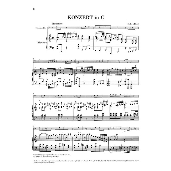 Cello Konzerto In C-dur