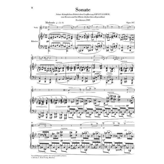 Klarinettensonate Opus 107