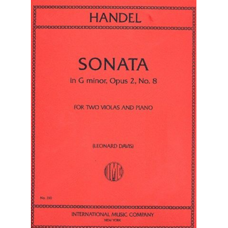 Handel Sonate In G Minor Op. 2 No. 8