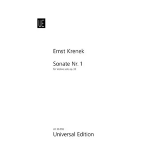 Ernst Krenek Sonate Nr. 1