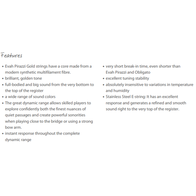 Evah Pirazzi Gold vioolsnaren