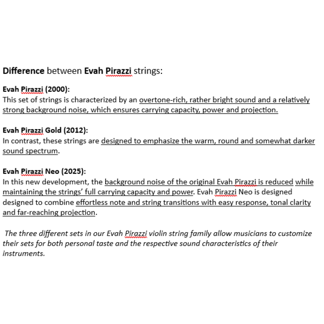 Evah Pirazzi Neo vioolsnaren