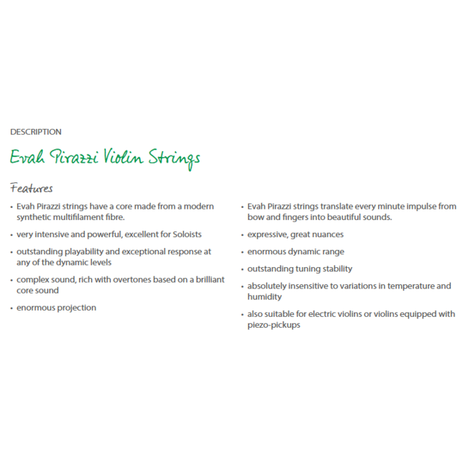 Evah Pirazzi Violinsaiten