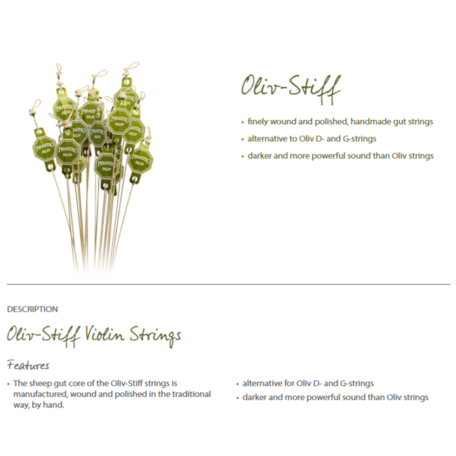 Oliv "Stiff" violin strings