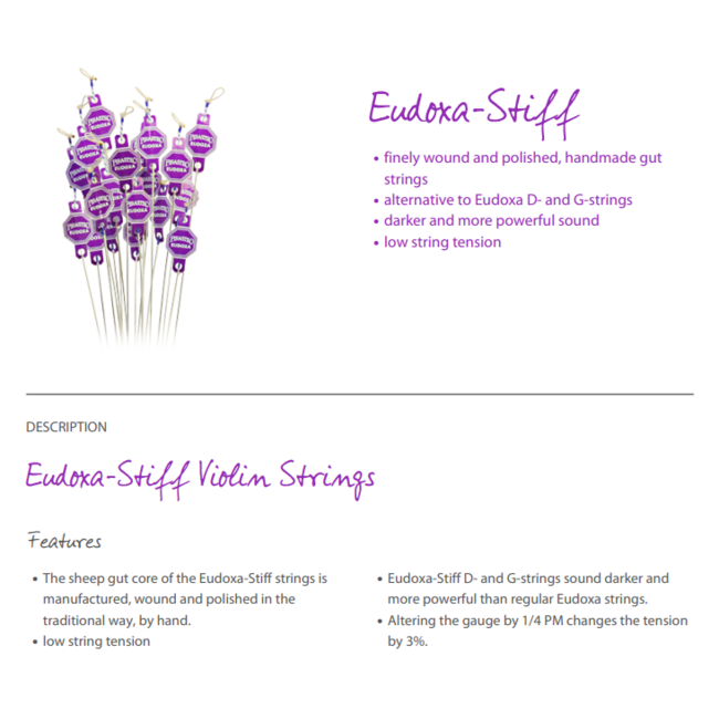Eudoxa "Stiff" violin strings