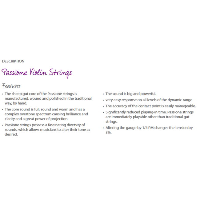 Passione Geigensaiten