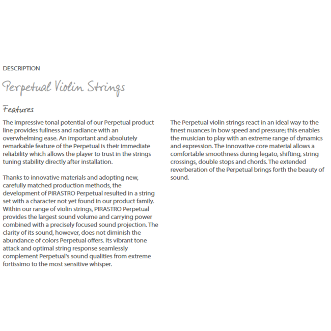 Perpetual violin strings