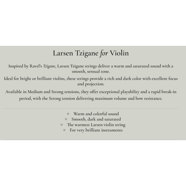 Tzigane violin strings