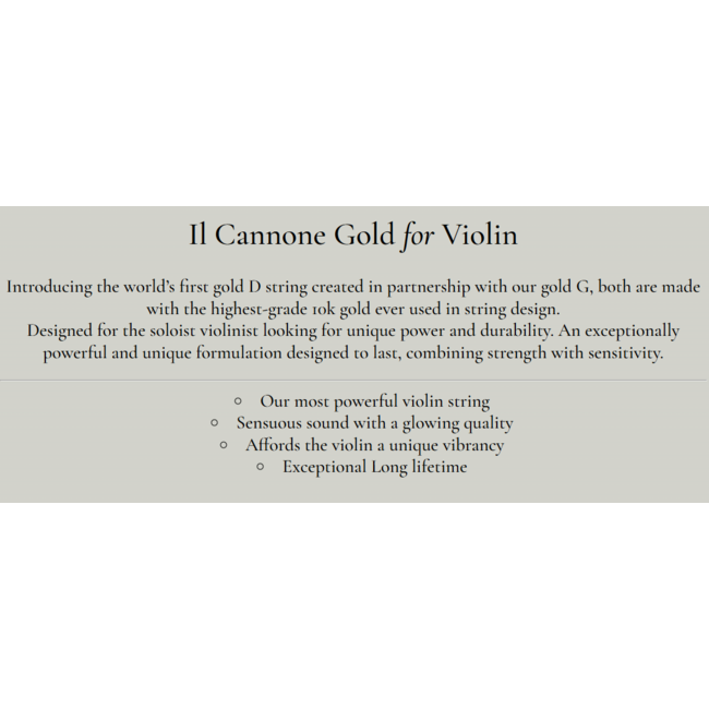 Il Cannone Gold violin strings