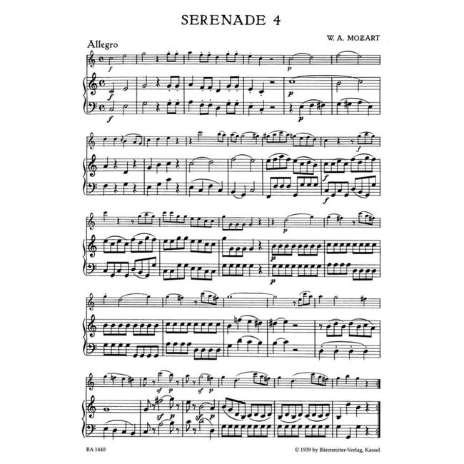 Serenades 1-4 Instruments