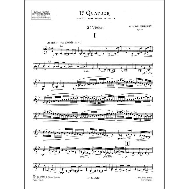 Premier Quatuor Op. 10